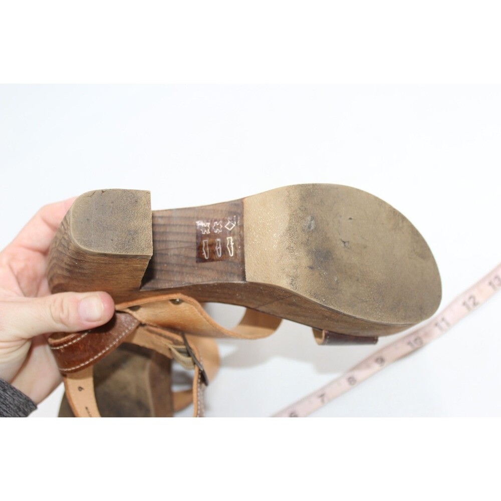 Bed Stu SOPHIE Platform Heel Sandals Distressed Leather Boho Size 6 Discontinued - Picture 11 of 11
